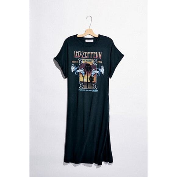 Free People 1977 Cotton Short Sleeves Maxi Tee - M - Picture 1 of 3